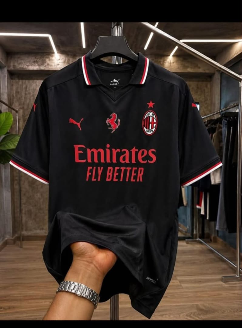 AC Milan x Ferrari Black Special Edition Jersey