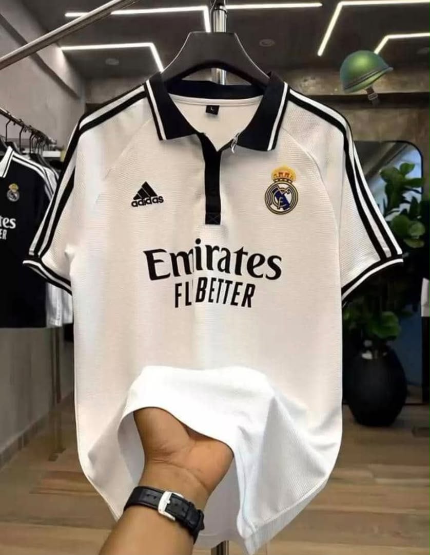 Real Madrid White Polo Jersey