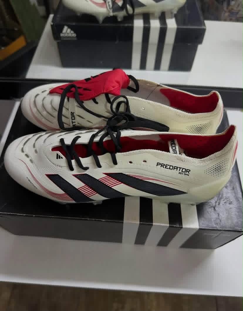 Adidas Predator Elite FG Football Boots – White/Black/Red