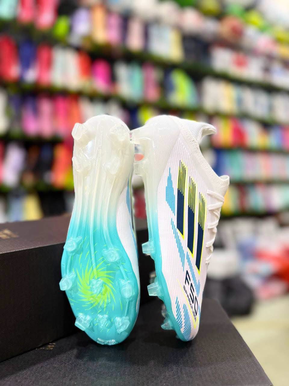 Adidas F50 Elite FG Football Boots – White/Blue