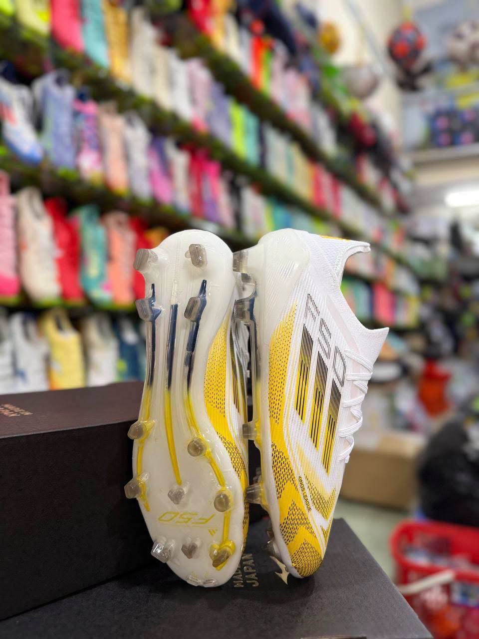 Adidas F50 Elite FG Football Boots – White/Yellow